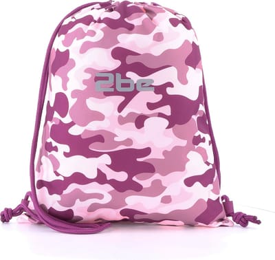 2be Sport Gymtas met trekkoord - Roze Bourgondië - Roze-bordeaux