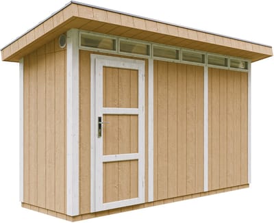 Timbela M902-HARVEST HONEY - LP SmartSide Tuinhuis op houtbasis - 4 m² - 161xL412xH239 cm - met vloer en verf