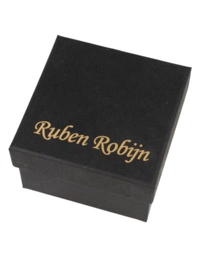Verpakkingsdoosje zwart 75 x 75 mm met logo