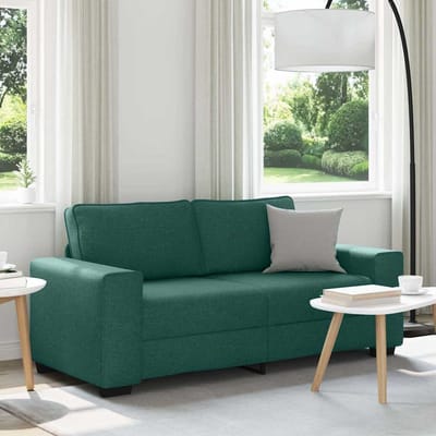 vidaXL - 2-zitsbank - donkergroen - 180x77x82 - cm - stof