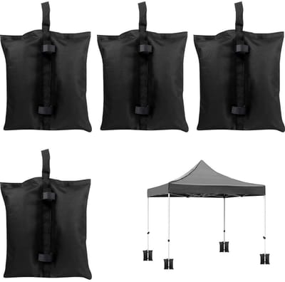 Dailygoods- Zandzak 4 Stuks - Duurzaam - Klittenbandsluiting - Verzwaard - Voetenzak - Voor Pop-up Overkappingstent - Gewichtzak