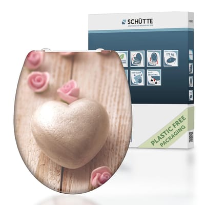SCHÜTTE WC-Bril 82370 ROMANTIC - Duroplast - Soft Close - Afklikbaar - RVS-Scharnieren - Belastbaar tot 175 kg - Decor - 3-zijdige Print