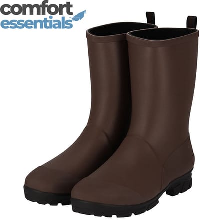 Comfort Essentials - Hoge Regenlaarzen Heren - Bruin - Maat 41 - Rubber Laarzen Heren - Outdoorlaarzen Heren - Waterdicht met Demping