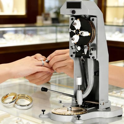 Sieraden Graveermachine - Ring Graveer Tool - Binnenring Graveren - Hoge Precisie - 125mm Wijzerplaat - Zilverkleurig