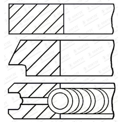 Goetze Engine Zuigerveerringset Goetze Diamant Gecoat LKZ-Ring GOETZE 08-436506-00