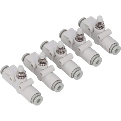 5 STUKS Gasklep Recht Door PVC Regelventiel Pneumatische Koppelingen voor 4mm Pijpdiameter