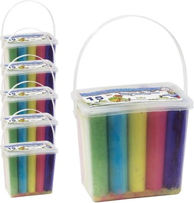Clown stoepkrijt sticks - 90x stuks - verschillende kleuren - speelgoed - kinderen