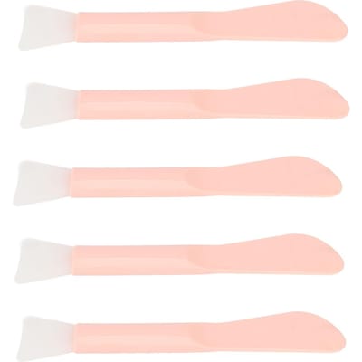 5 stuks Maskerborstel Dubbelhoofdig Siliconen Gezichtsmasker Applicator voor Bodylotion DIY Make-up white