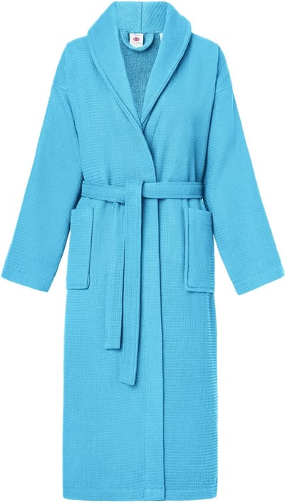 Ladeheid Dames Badjas met Capuchon - Wasmachine bestendig - Katoen - LA-LA40-227-DG - Türkis (M16) - S