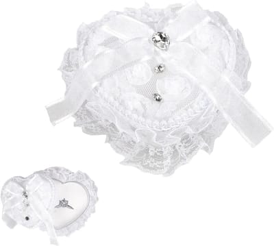 Romantische ringdoos van fluweel met kant, perfect cadeau voor huwelijksaanzoek, verjaardag en Valentijnsdag