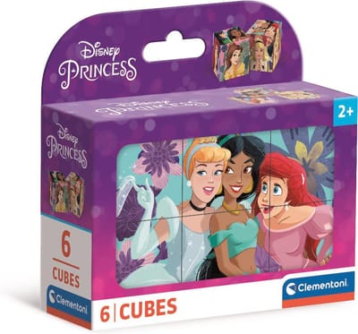 Clementoni - 6 Blokken Puzzel - Disney Prinsessen - 6 afbeeldingen - Vanaf 3 jaar