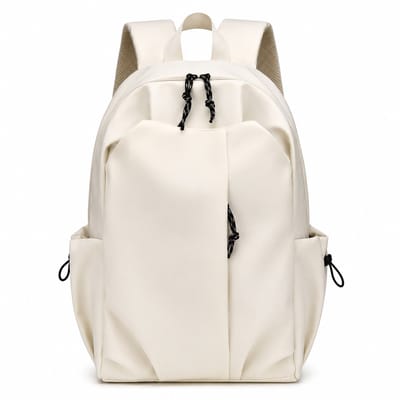 VHV - Rugzak - Laptop Rugzak 15,6 inch - Lichtgewicht Dagpack - Wit voor School en Reizen
