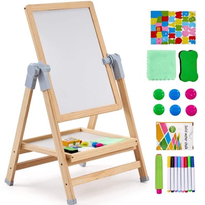 Celestul Magnetische Tekentafel voor Kinderen – Staande Art Easel met Schilderaccessoires – Educatief Speelgoed Jongens & Meisjes - Hout