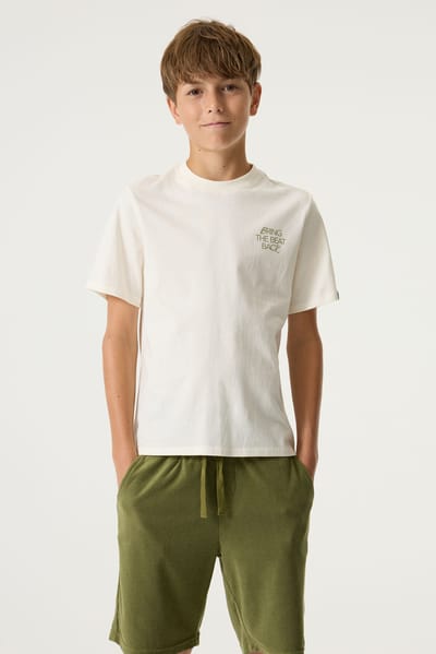 T-shirt met print op de borst en rug kind Garcia