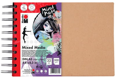 Ringboek mixed media dina5 300g aquarell papier