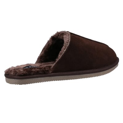 Hush Puppies Heren Coady Suede Slippers (Bruin)