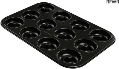 RFWR® 12-delige donutbakvorm met antiaanbaklaag - perfecte vorm voor zelfgebakken donuts