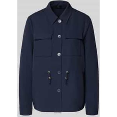 regular fit lange blazer met borstpattentaschen