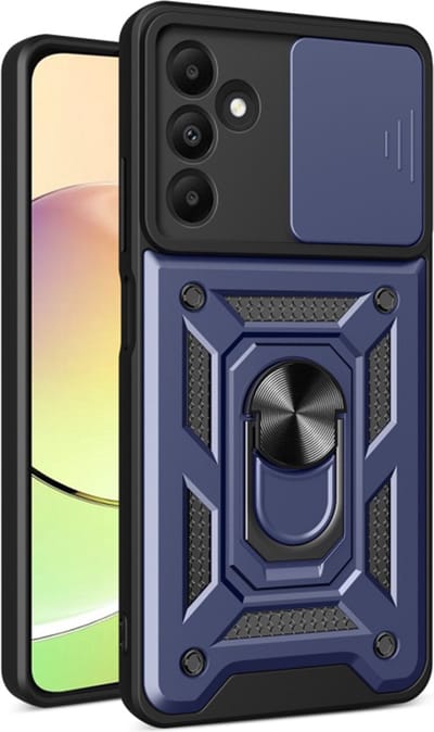 Hoesje geschikt voor Samsung Galaxy A15 4G/5G - Techsuit Camshield Back Cover - Blauw