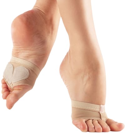 Dancer Dancewear® Dansvoetjes - Professionele kwaliteit voetbescherming - Huidskleur - Voetjes voor blote voeten dansen - Unisex - Maat XS (maat 29, 30, 31, 32)