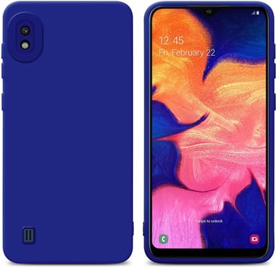Cadorabo Hoesje geschikt voor Samsung Galaxy A10 in FLUID BLAUW - Beschermhoes gemaakt van flexibel TPU silicone Cover Fluid Case