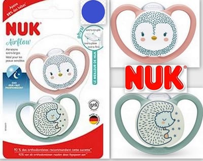 Nuk Airflow | siliconen fopspenen | 2st. set | glimt in het donker | 6-18 maanden