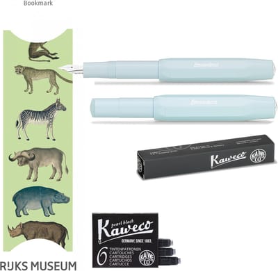 Kaweco Vulpen Sport Skyline MINT (EXTRA FINE) met doosje vullingen en boekenlegger