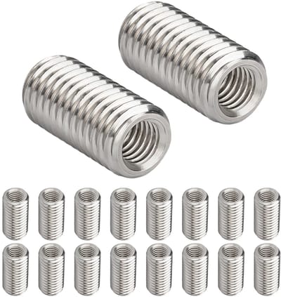 20 Stuks Draadinvoegen, M8 Man naar M4 Vrouw Verloopmoer, 8mm Draadmoffen voor Meubelprojecten en Reparaties