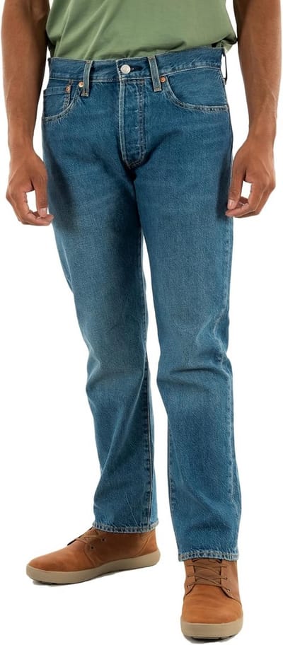 Klassieke Heren Jeans - Rechte Pasvorm Blauwe Denim Broek