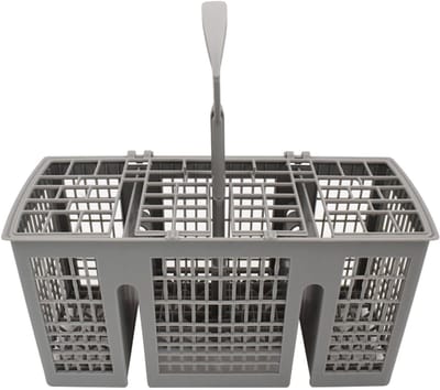 Bestekhouder Vaatwasser - Vaatwassermand Bestek - Bestek Reinigen - Afneembare Handgreep - 22 x 9 x 11.5 cm - Donkergrijs