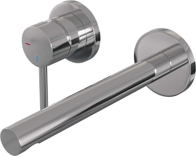 Brauer Chrome Edition inbouw wastafelmengkraan met rechte uitloop en rozetten model A2 chroom