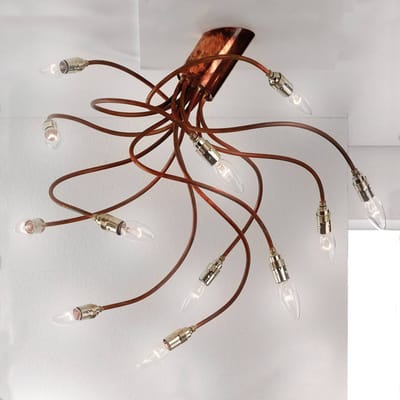 ORION Koperen plafondlamp BRAZONA met twaalf armen
