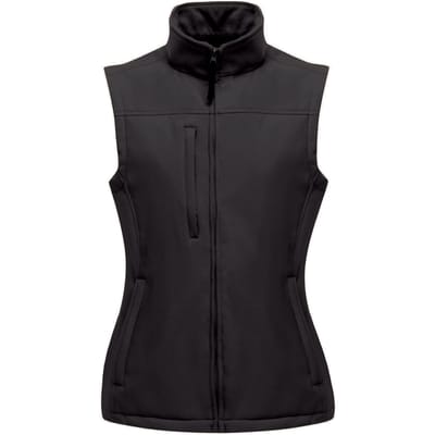 Regatta Dames/dames Flux Softshell Bodywarmer / Mouwloos Jasje (Waterafstotend & Windbestendig) (Allemaal zwart)