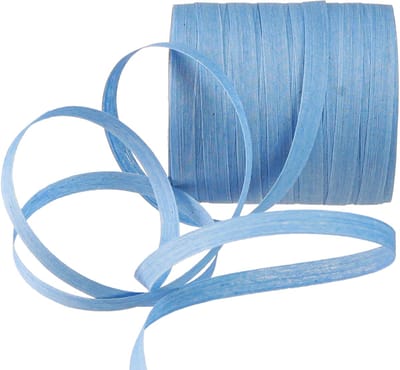 Krullint blauw duurzaam cadeaulint 10mm 100m