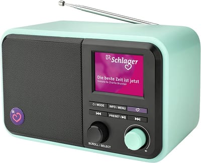 DAB+ Radio met Bluetooth en USB - Mintkleur