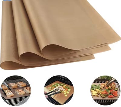 Bakmat - 3 bakmatjes - Teflon - Bruin - Bakmat - BBQ mat - Barbecue Mat - Ovenmat - Ovenbeschermer - Hoge Kwaliteit - Anti Plak - Hitte Bestendig - CHPN