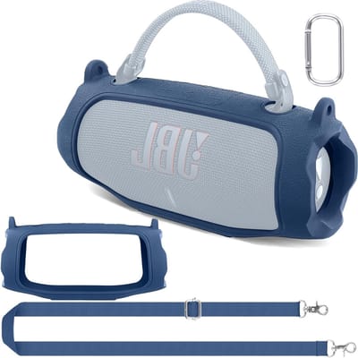 Siliconen Beschermhoes voor Draagbare Bluetooth Speaker, Ultralicht en Inclusief Carabiner en Schouderband