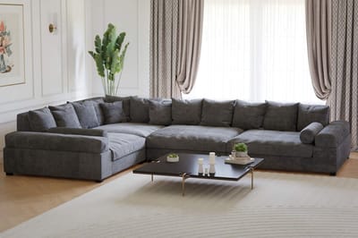 hoekbank xxl big sofa fatguy- corduroy rib donkergrijs- hoekbanken en hoeksalon bij zetelsenbedden - American Bigsofa