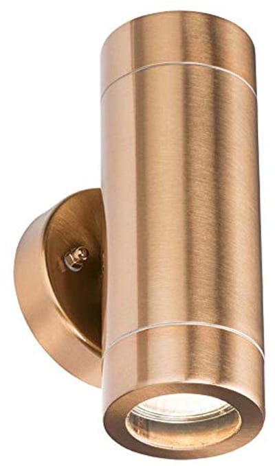 Wandlamp Up & Down Koperkleur - 230V IP65 GU10 2 x 35W