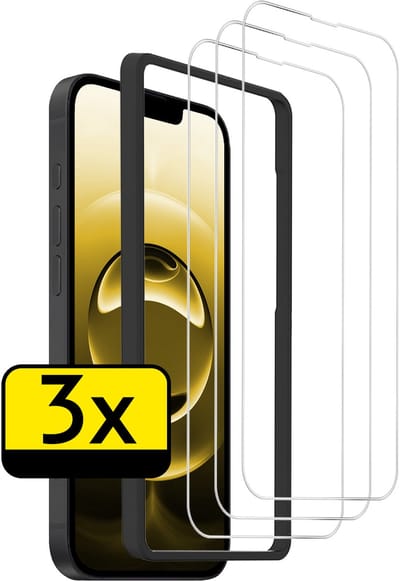 Screenprotector - Geschikt voor Apple iPhone 16e - 3 Stuks - Met Installatie Frame - Beschermglas - Gehard Glas - Tempered Glass - Screen Protector