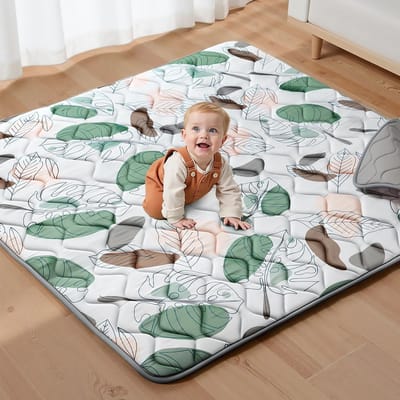 Dailygoods Babyspeelmatten, kruipende boxmat, dikker zachte vulling schuim speelmat opvouwbare kruipmatten, antislip en