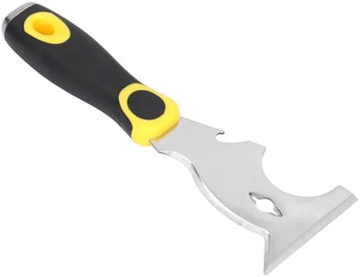 Multifunctionele Plamuurmes met Ergonomisch Handvat, Rvs en Antislip, Ideaal voor Schoonmaak en Kluswerk (7.5cm)