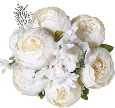 Vintage Zijde Pioen Bloemen Boeket voor Bruiloft Decoratie