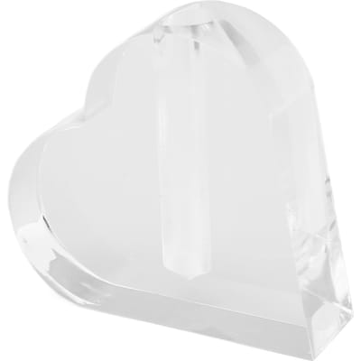 Hartvormige Rozenstandaard Transparant Acryl Geplateerde Rozenbloem Standaard Plank Decoratie voor Enkele white
