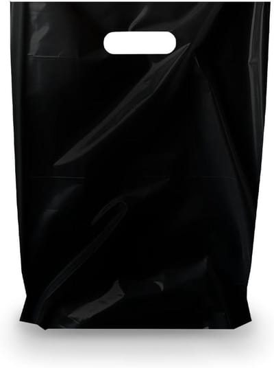 Merchandise Tassen - Winkel Tassen - Producten Verpakken - Scheurbestendig Materiaal - 9"x12" - Zwart