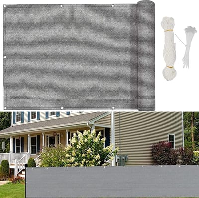 Inkijkbescherming Balkon - Scherm Tuin - Privacy Creëren - UV Bestendig 95% - 90x950cm - Grijs