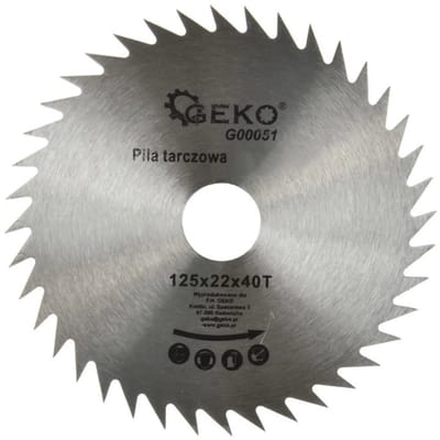 GEKO Cirkelzaagblad - Houtbewerking - 125 mm - 40 Tanden - Staal