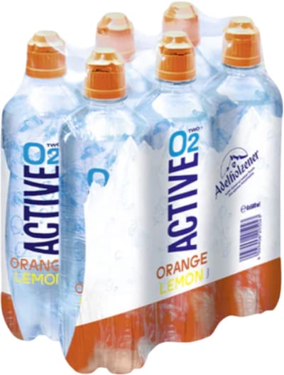 Active O2 | Orange Lemon | 6 stuks | 6 x 500 ml