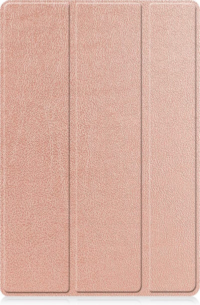 Hoesje - Geschikt voor Samsung Galaxy Tab A8 - Dun & Stevig - Trifold Bookcase - Hard Cover - Hardcover Book Case - Tablet Hoes - Rosé goud
