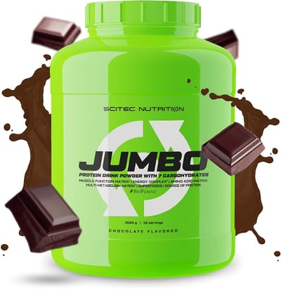 Scitec Nutrition® - Jumbo (3520 gram - Chocolate) - Chocolade - 16 eiwitshakes - Weight Gainer - Mass gainer - Proteine poeder - Protein powder - Gewichtstoename - proteine shake